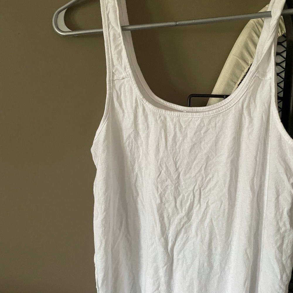 COPY - white tank top dress w/ slit